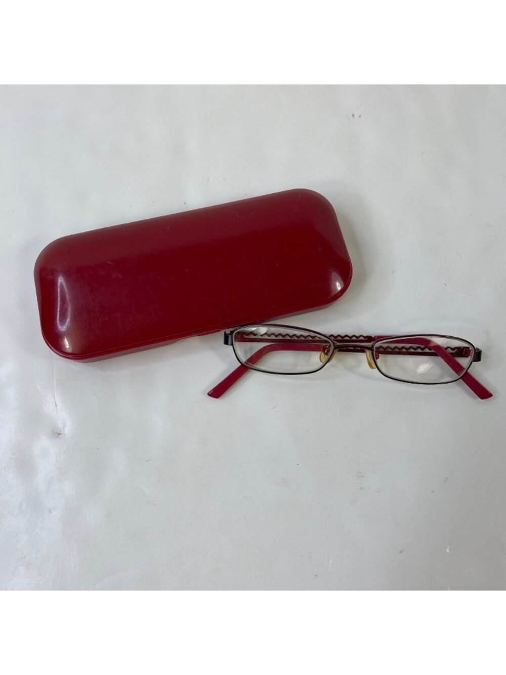 Rectangle Glasses Red Frame Case California Accessories